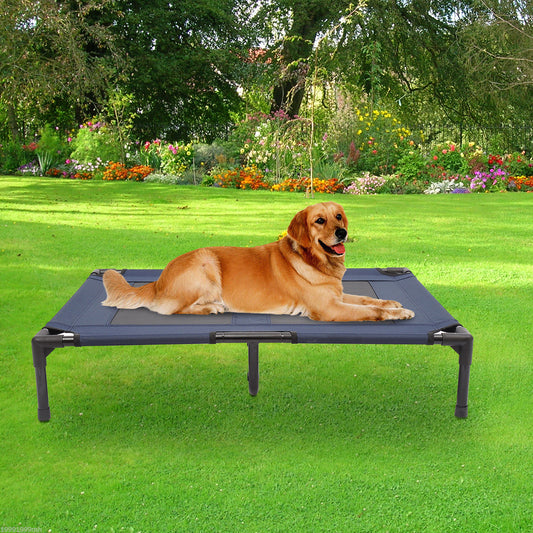 PawHut 36" x 30" Elevated Dog Cat Bed Cooling Cozy Camping Sleeper